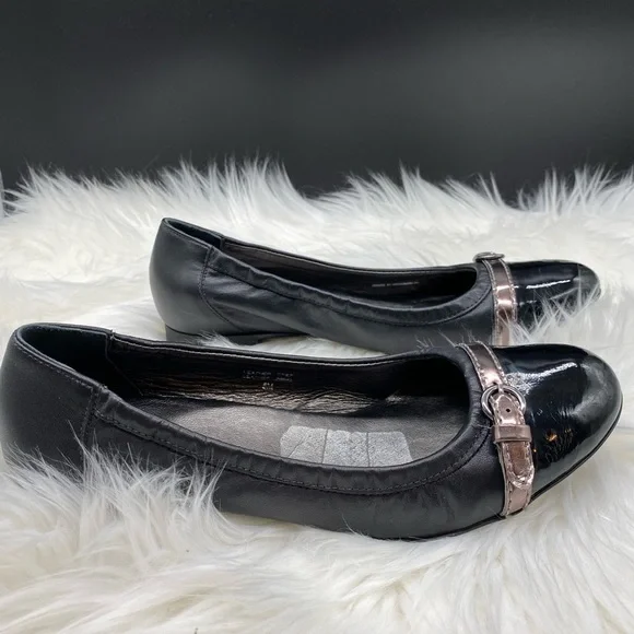 LAST CHANCE Via Spiga Black Ballet Style Flats, 8 - Picture 4 of 9